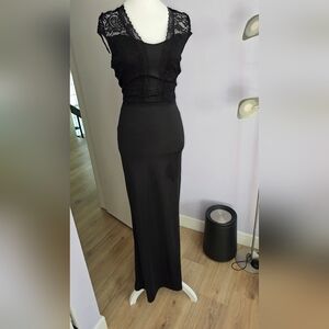 Elegant Black Lace Maxi Skirt